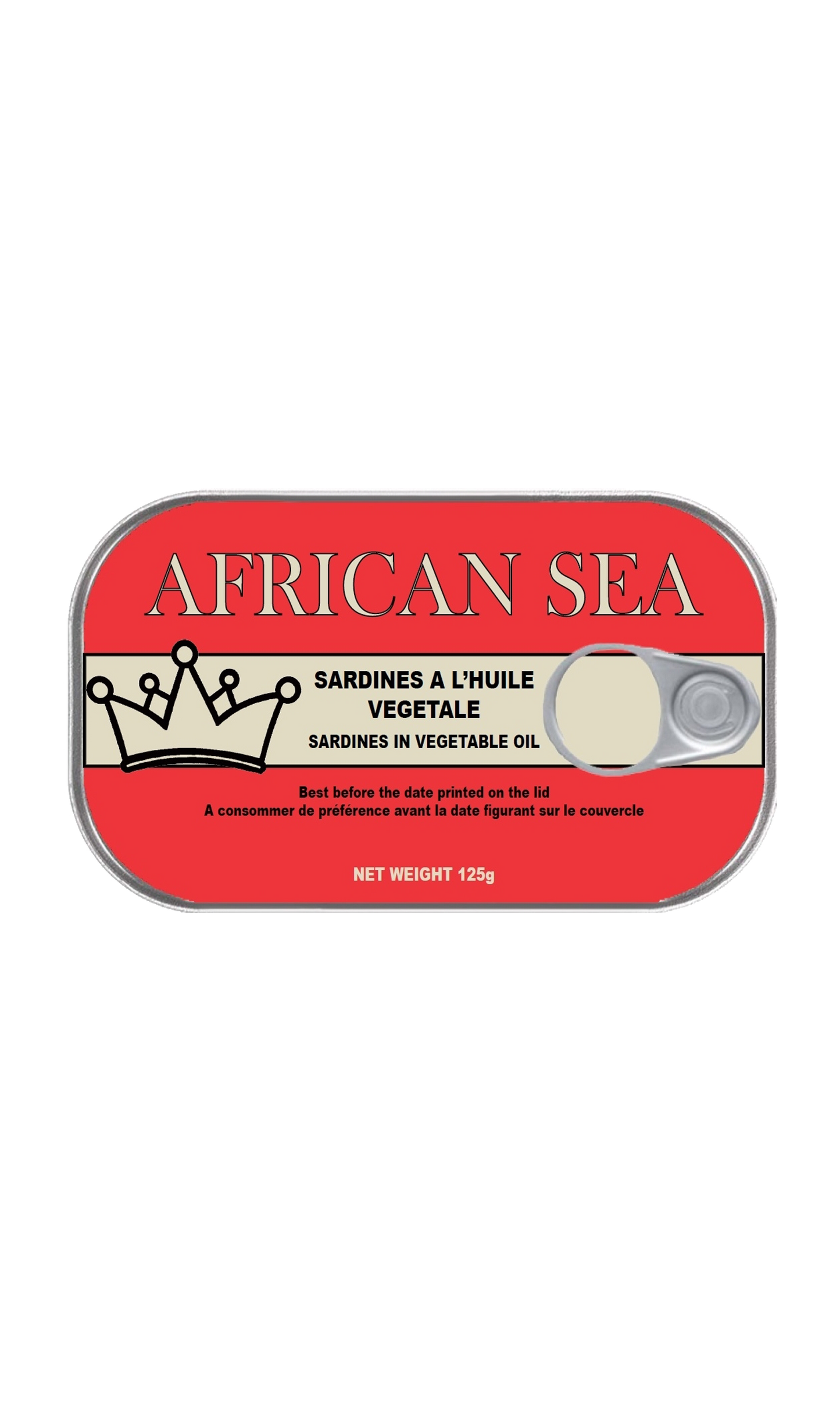 African Sea Sardines in Veg Oil 125g