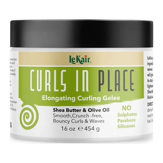 LeKair Curls In Place Elongating Curling Gelee 16oz tub for natural curly and coily hair