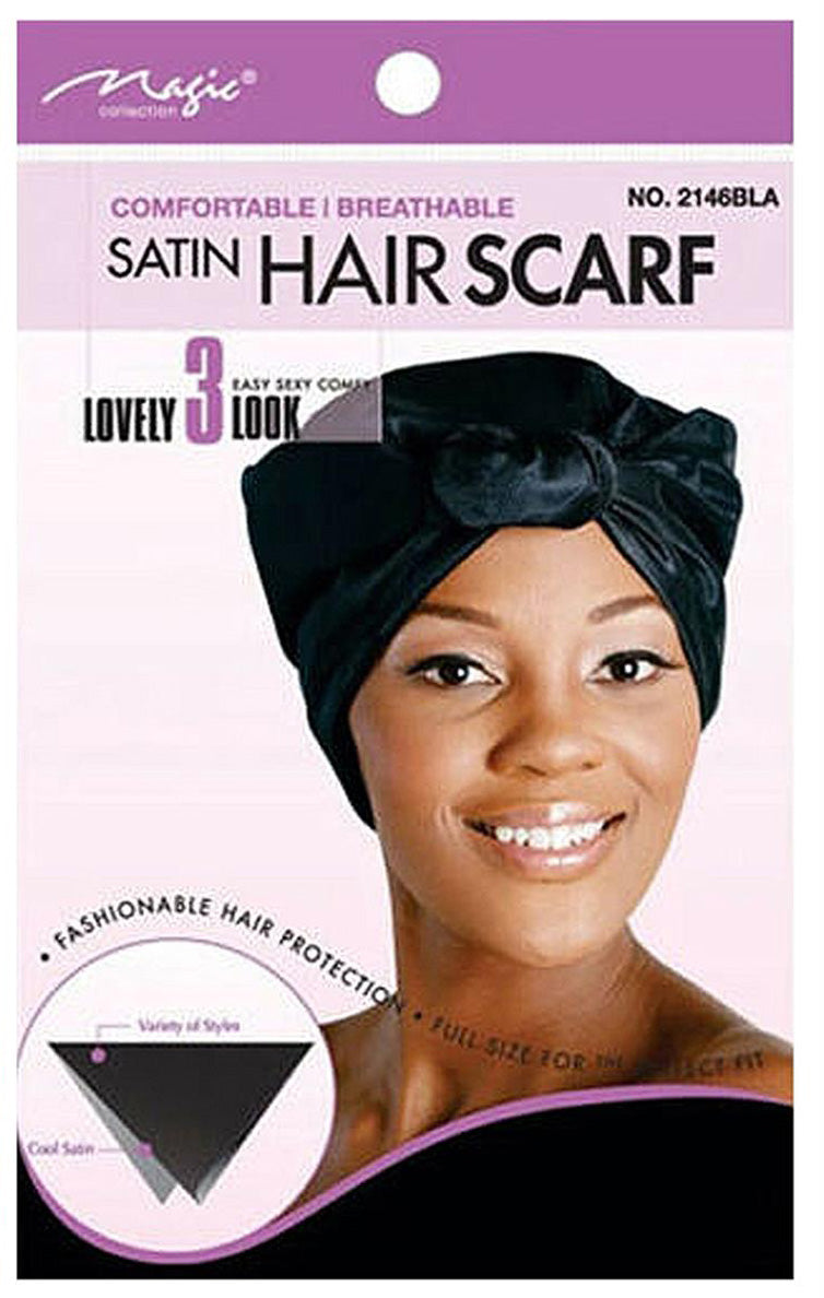 Magic Collection Satin Hair Scarf No.2146Blk | Shop at CC Hair & Beauty UK
