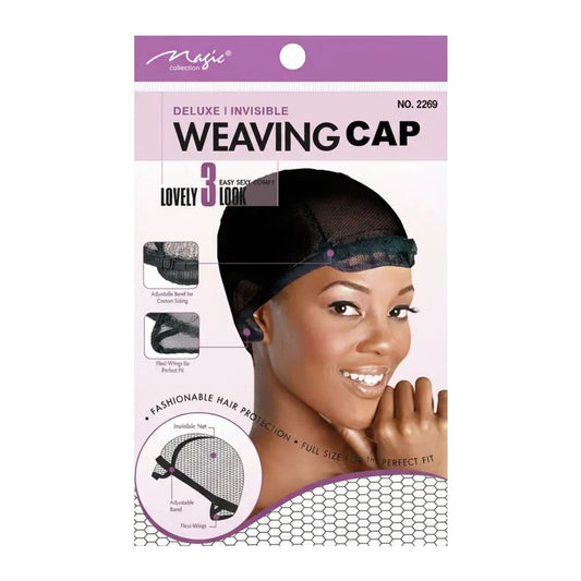 Magic Collection Deluxe Invisible Weaving Net Cap 2269 with adjustable band and flexi-wings
