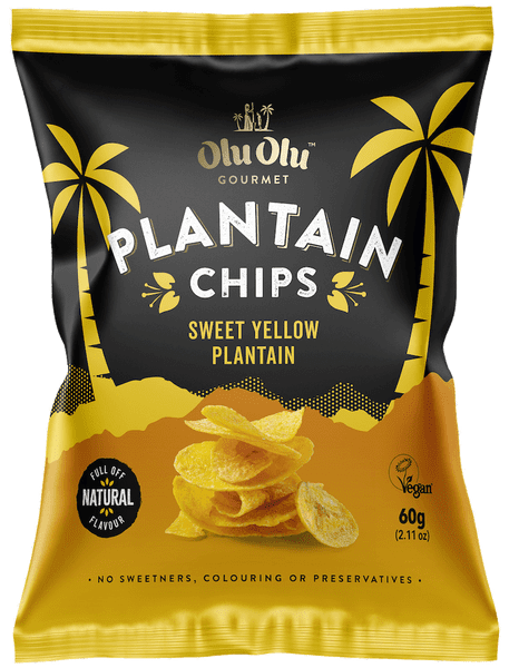 OLU OLU GOURMET SWEET YELLOW PLANTAIN CHIPS 60G