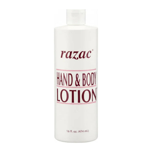 Razac Hand and Body Lotion 16oz bottle, non-greasy moisturiser for dry skin