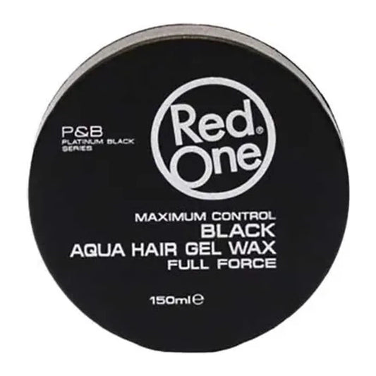 Red One Maximum Control Black Aqua Hair Gel Wax Full Force 150ml pot