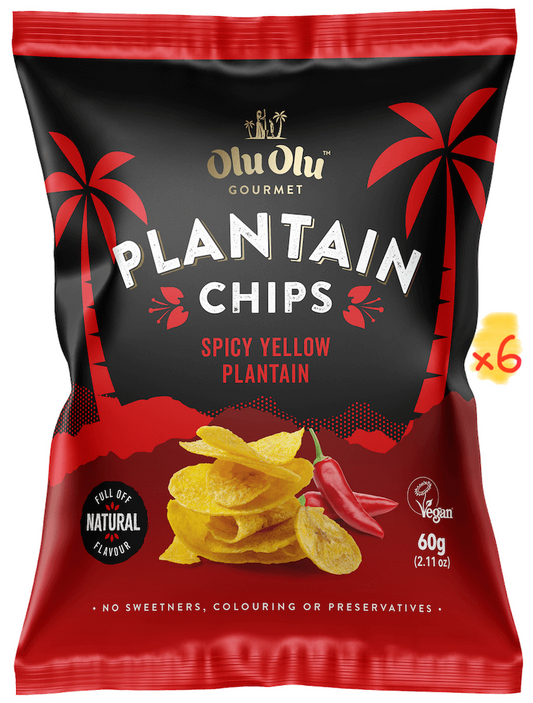 Olu Olu Gourmet Sweet Yellow Plantain Chips With Chilli 60g