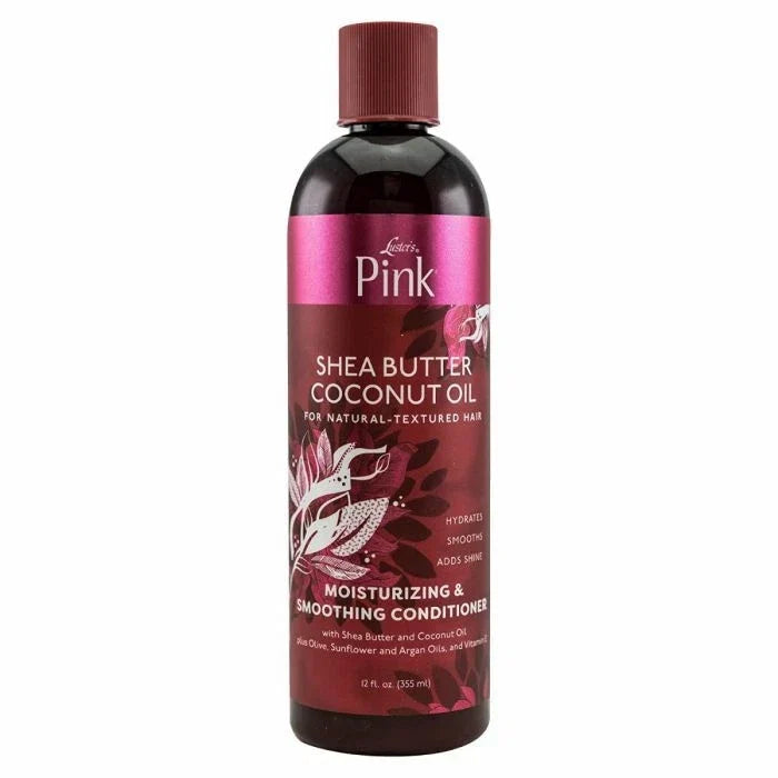 Pink Shea Butter Coconut Oil Moisturing & Smoothing Condition 355ml - product detail | CC Hair & Beauty