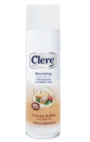 Clere Cocoa Butter with Castor Oil Nourishing Body Gel Oil 200ml | Shop at CC Hair & Beauty UK