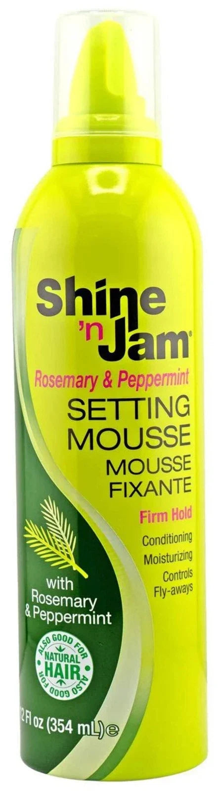 Shine 'n Jam Rosemary and Peppermint Setting Mousse Fixante 12oz | Shop at CC Hair & Beauty UK