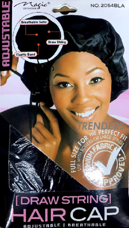 Magic Collection Drawstring Hair Cap Adjustable Breathable-2054Bla | Shop at CC Hair & Beauty UK
