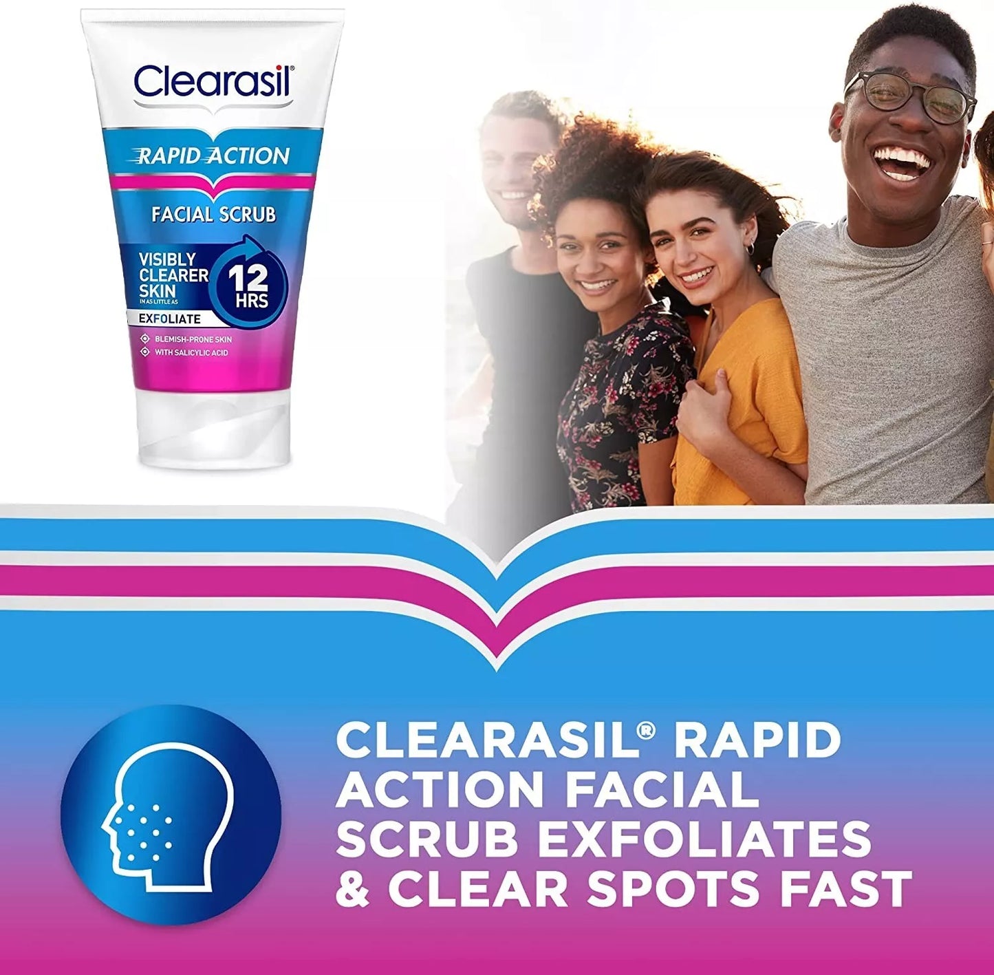 Clearasil Rapid Action Scrub - 12 Hrs - 125ML - available online | CC Hair & Beauty UK