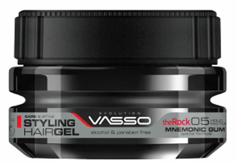 Vasso Styling Hair Gel The Rock Mnemonic Gum 250Ml | Shop at CC Hair & Beauty UK
