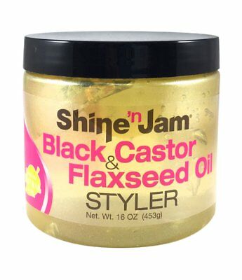 Shine'N Jam Black Castor Oil& Flaxseed Oil Styler 8Oz | CC Hair & Beauty UK