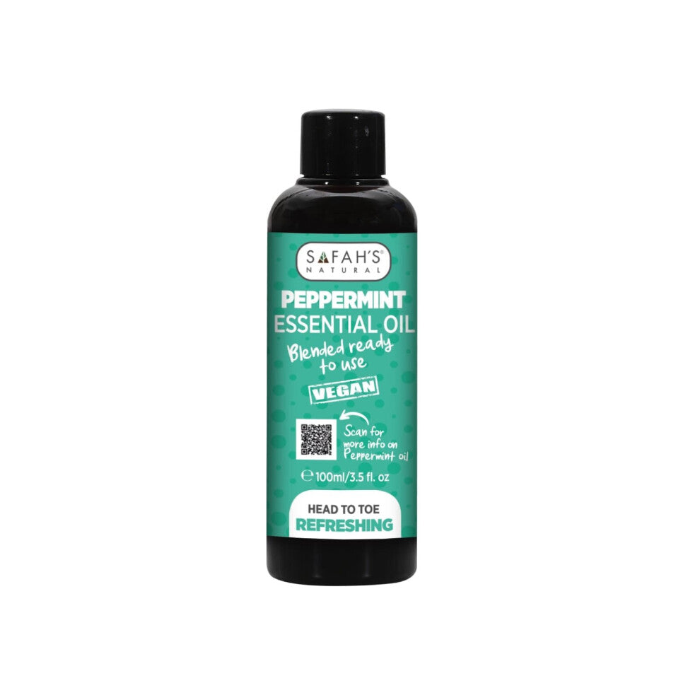 Safah'S Natural Peppermint Essential Oil (Blended Ready To Use) 100Ml | Shop at CC Hair & Beauty UK