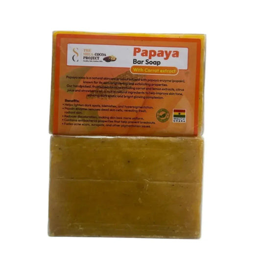 The Shea Cocoa Project Papaya Bar Soap 200g | CC Hair and Beauty Leeds