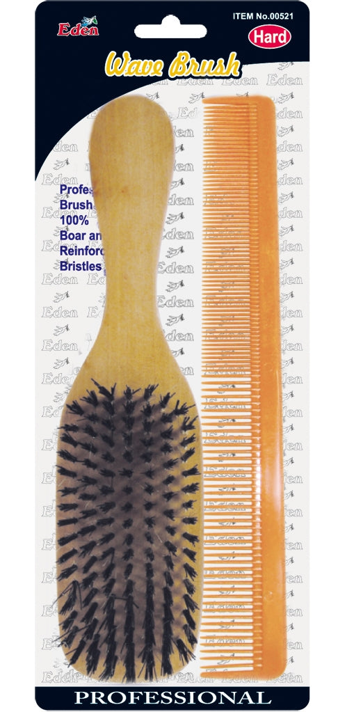Eden Hard Wave Brush & Comb - 00521