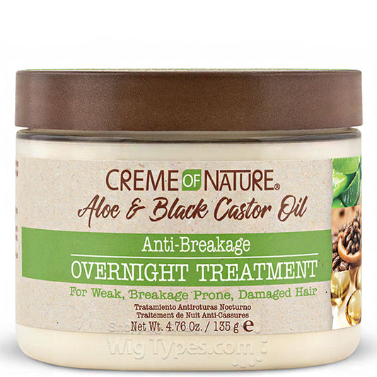 Creme of Nature Aloe & Black Castor Oil Anti-Breakage Overnight Treatment 4.76oz.