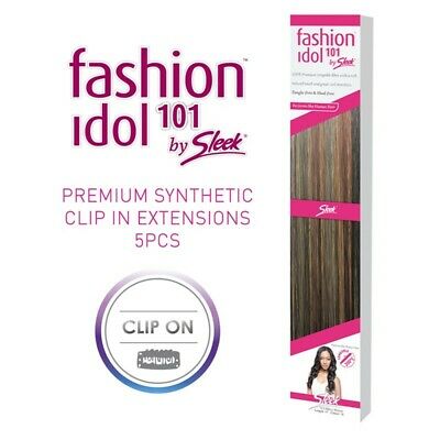 Sleek Fashion Idol 101 Hot EW 5 PCS Clip In Hair Extensions 18"