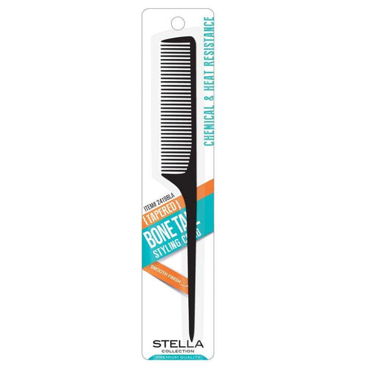 Stella Collection Bone Tail Styling Comb #2419Bla