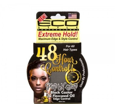 48 Hour Control Black Castor Oil And Flaxseed Oil Edge Control 3 oz