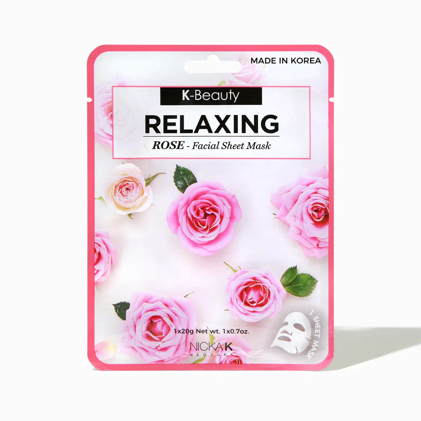 Nickak K-Beauty Glowing Facial Sheet Mask - 0.7 oz