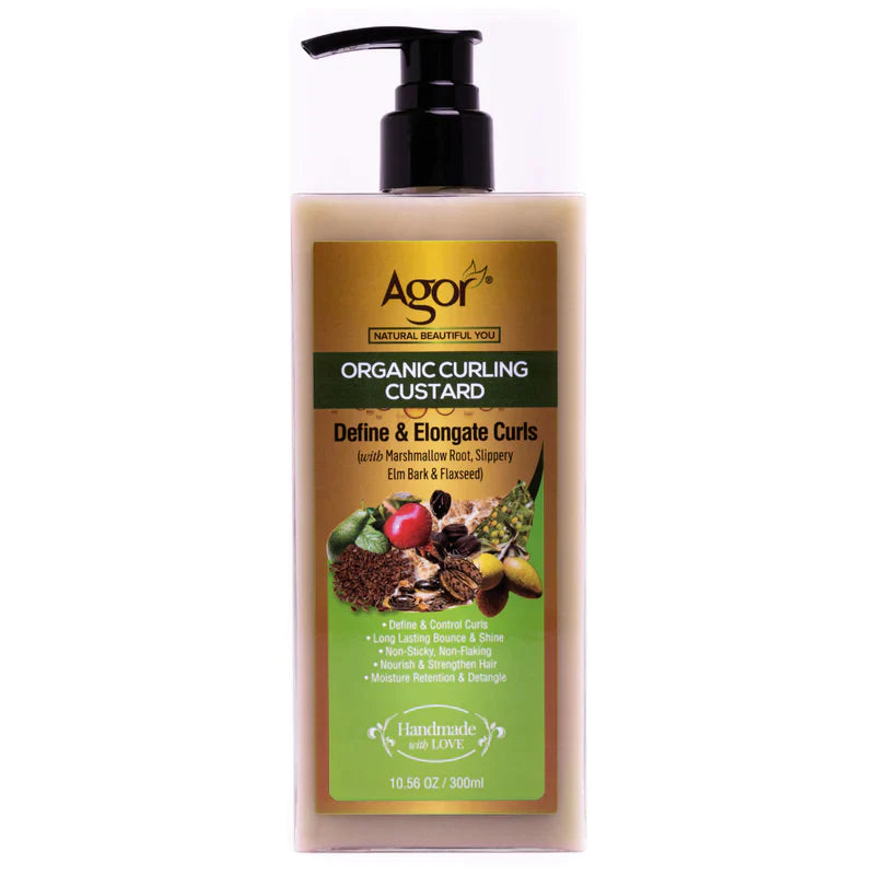 Agor Organic Curling Custard Define & Elongate Curls - 300ml