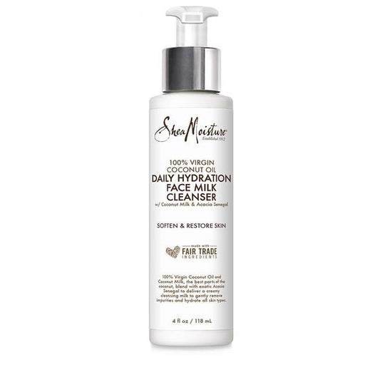 SheaMoisture 100% Virgin Coconut Oil Daily Hydration Face Milk Cleanser | 4 fl.oz.