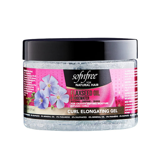Sof N Free Flaxseed Oil & Rosewater Curl Elongating Gel 11 oz