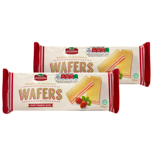 Bello Artizano Creamy Strawberry Wafers 100g