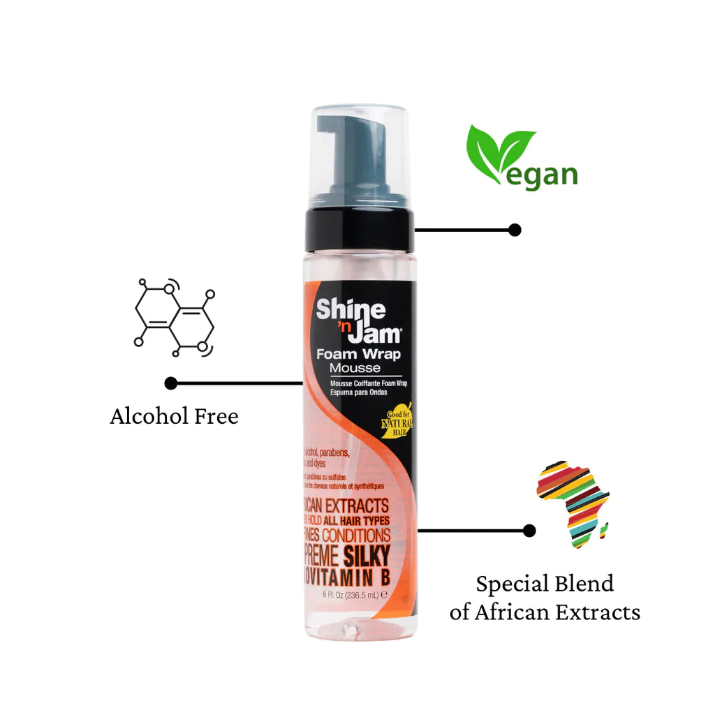 Ampro Shine N Jam Vitamin B Foam Wrap Mousse - 8oz