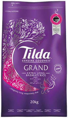 Tilda Grand Extra Long Basmati Rice 20kg