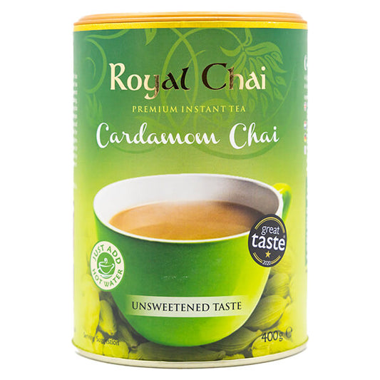 ROYAL CHAI CARDAMOM CHAI UNSWEETENED TUB 400G
