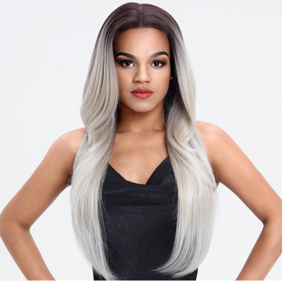 Sleek Synthetic Hair Spotlight Luxurious Wig - Claudia