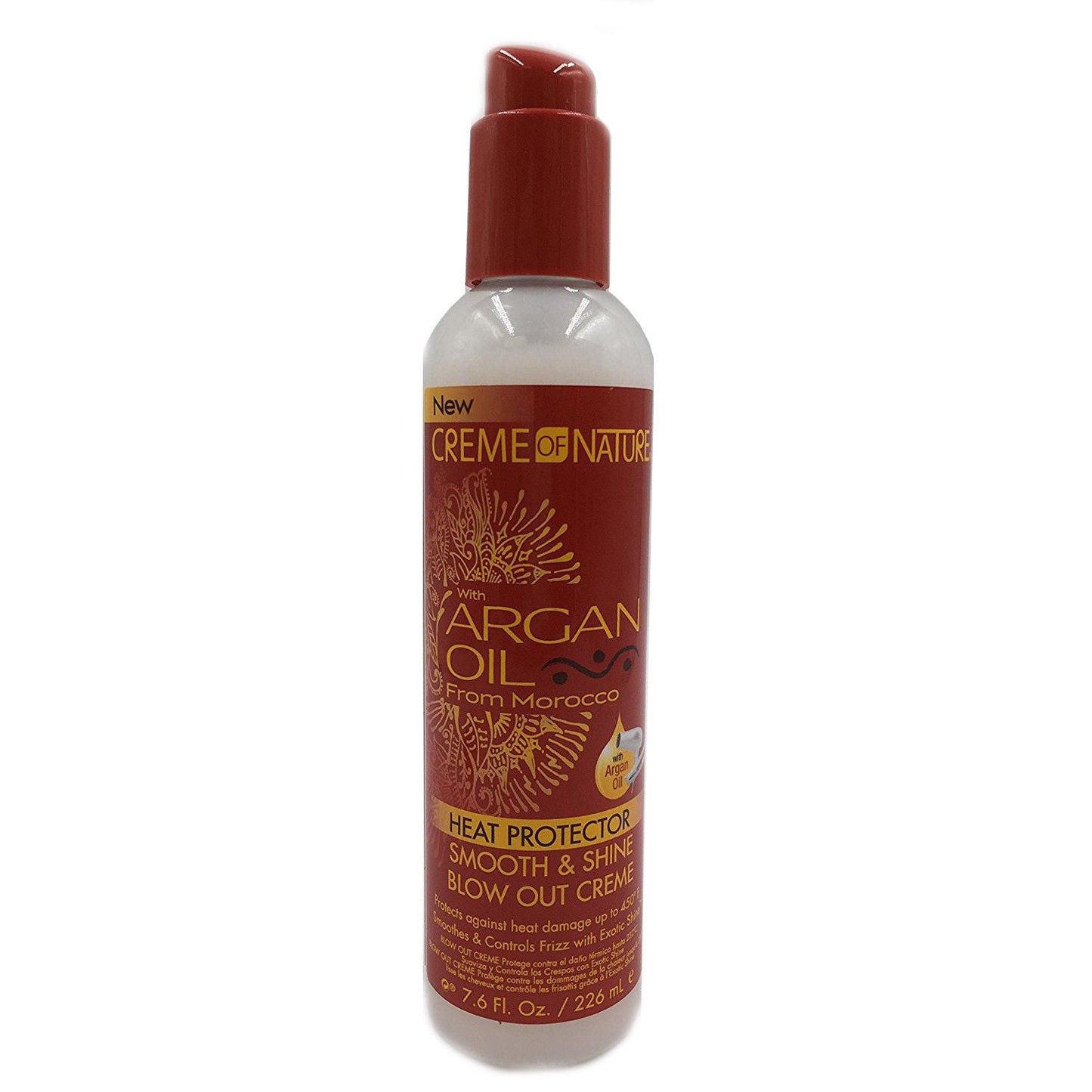 Creme Of Nature Argan Oil Heat Protector Smooth And Shine Blow Out Creme 7.6 Oz