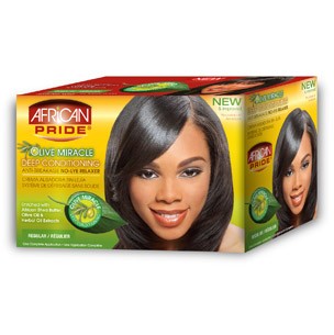 African Pride Olive Miracle Deep Conditioning No-Lye Relaxer - Super