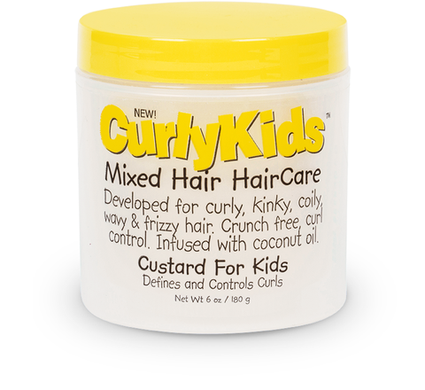 Curly Kids Mixed Hair HairCare Custard For Kids - 6 Oz
