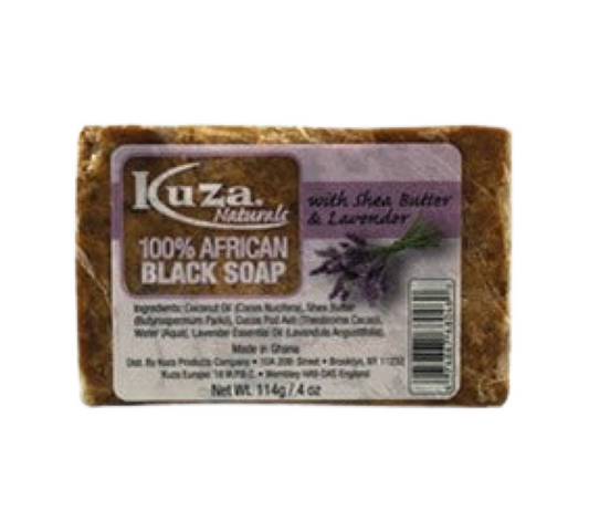 Kuza Black Soap With Shea Butter And Lavender 4Oz