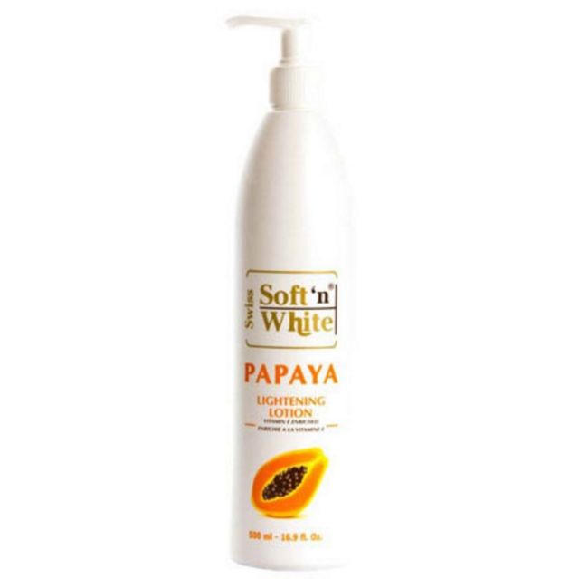 Soft and White Swiss Papaya Lightening Lotion 500ml cccontinentalsuperstore