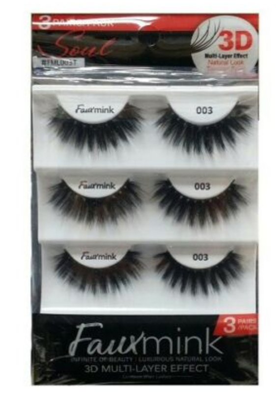 Response Soul Faux Mink 3D Multi-Layer Effect 3 Pack Lashes