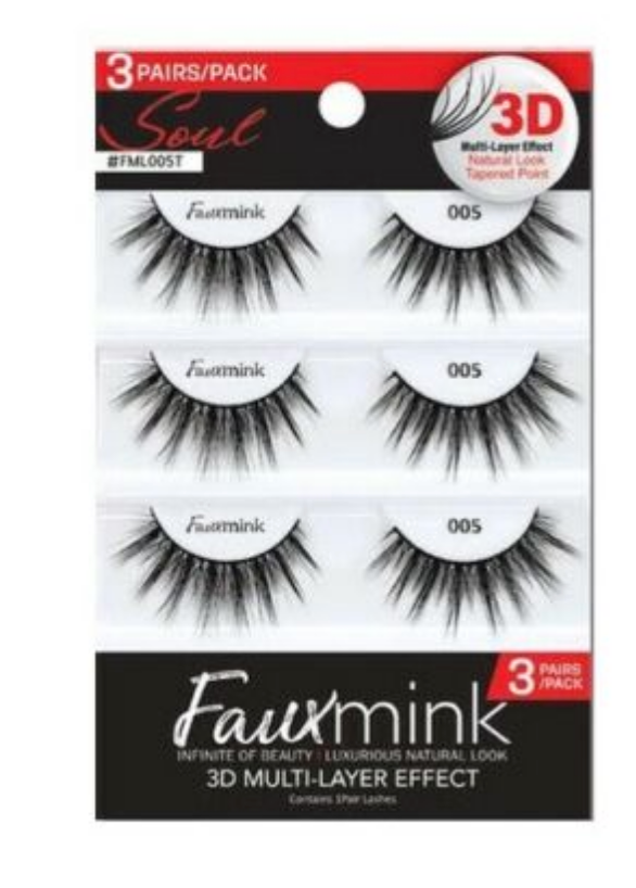 Response Soul Faux Mink 3D Multi-Layer Effect 3 Pack Lashes