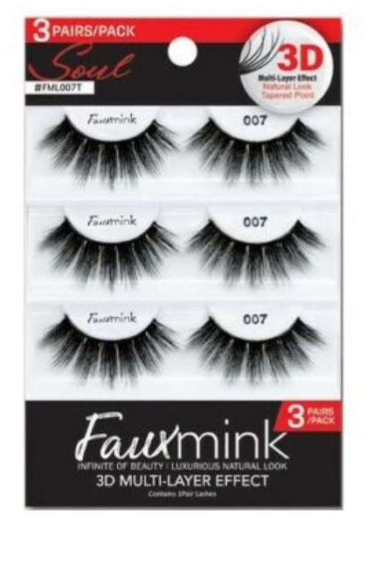 Response Soul Faux Mink 3D Multi-Layer Effect 3 Pack Lashes