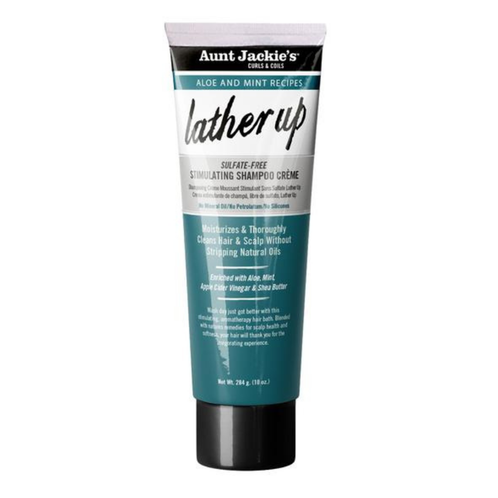 Aunt Jackie's Aloe And Mint Lather Up Sulfate-free Stimulating Shampoo Creme - 10oz | Shop at CC Hair & Beauty UK