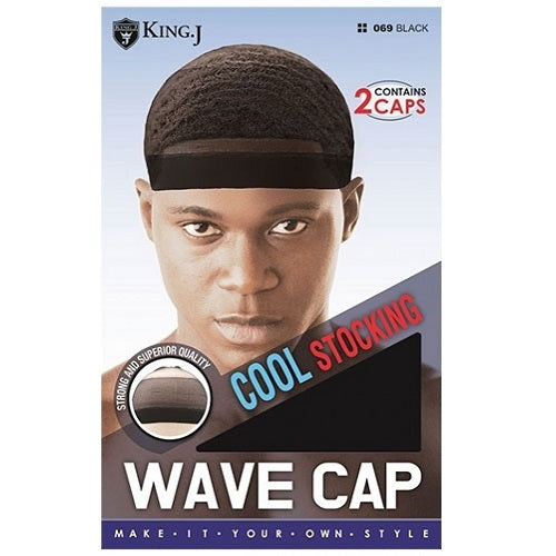 King J - 2 cool stocking Wave cap black 069 | Shop at CC Hair & Beauty UK