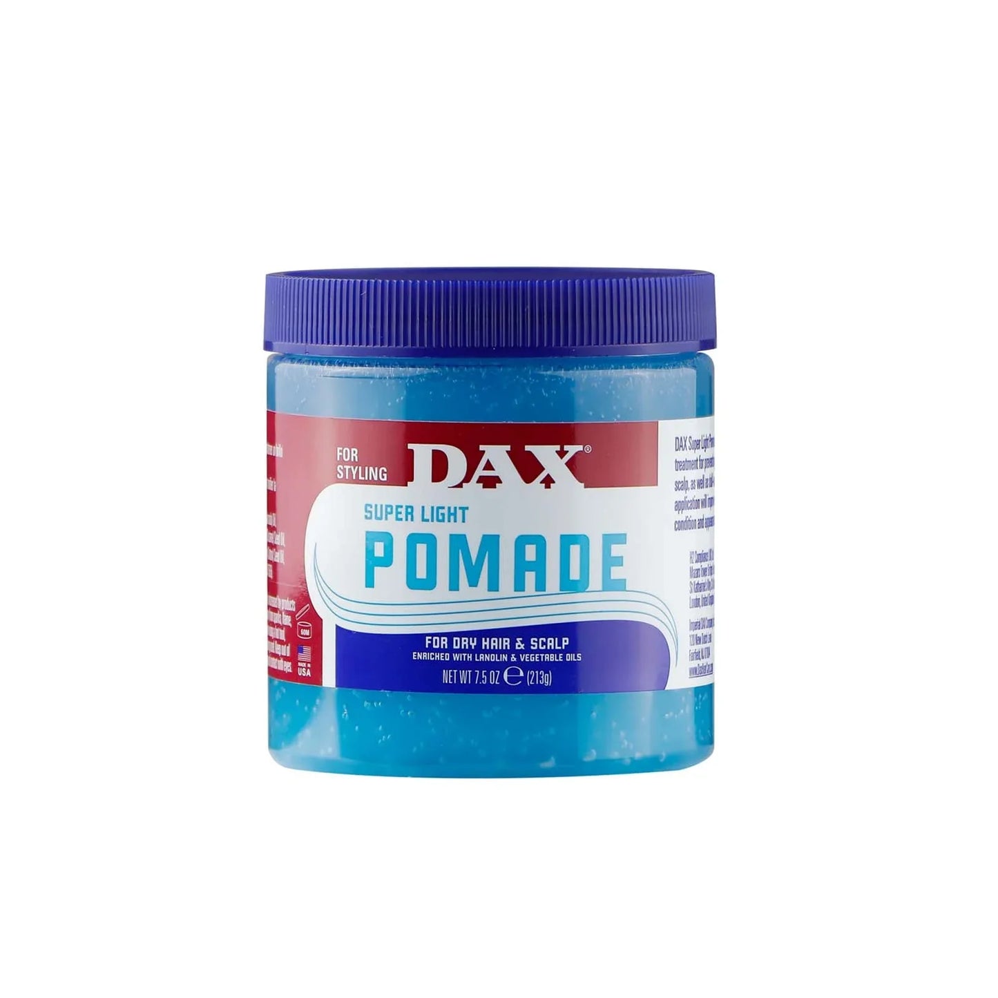 DAX Super Light Pomade with Lanolin & Vegetable Oils - product detail | CC Hair & Beauty