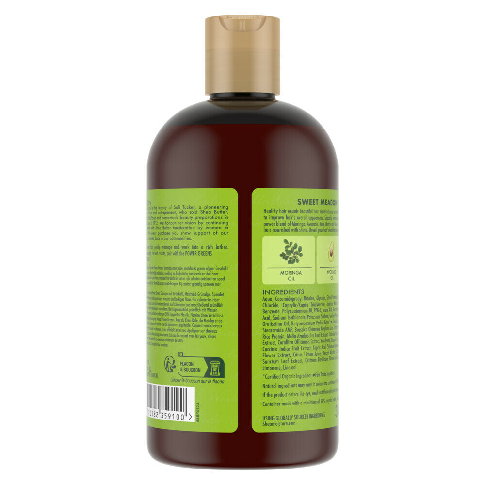 Shea Moisture Shampoo Power Greens 384ml - available online | CC Hair & Beauty UK