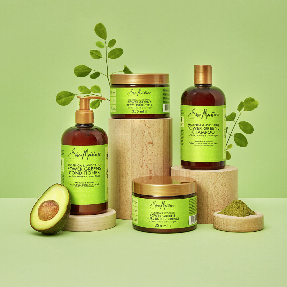 Shea Moisture Shampoo Power Greens 384ml - available online | CC Hair & Beauty UK