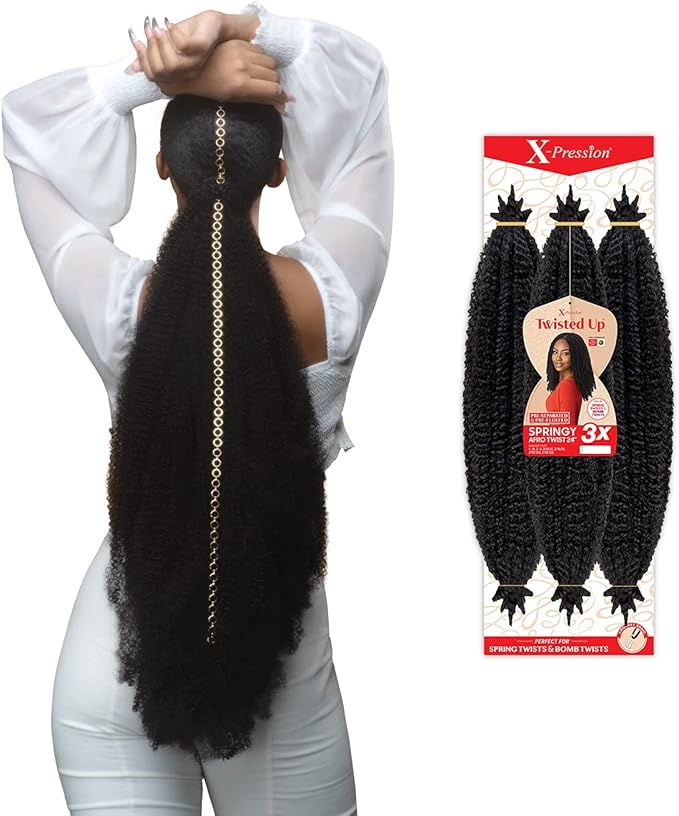 Outre Crochet Braids X-Pression Twisted Up 3X Springy Afro Twist 16", 24" & 30" - view 3