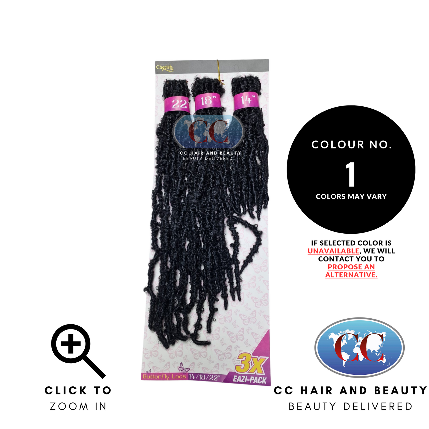 Cherish Butterfly Locs 3X Eazi Pack 14''/18''/22'' | CC Hair & Beauty UK