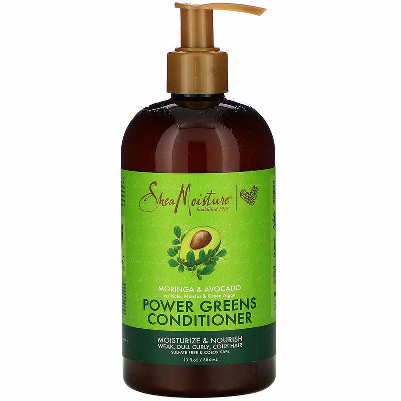 Shea Moisture Moringa & Avocado, Power Greens Conditioner 13 fl oz (384ml)