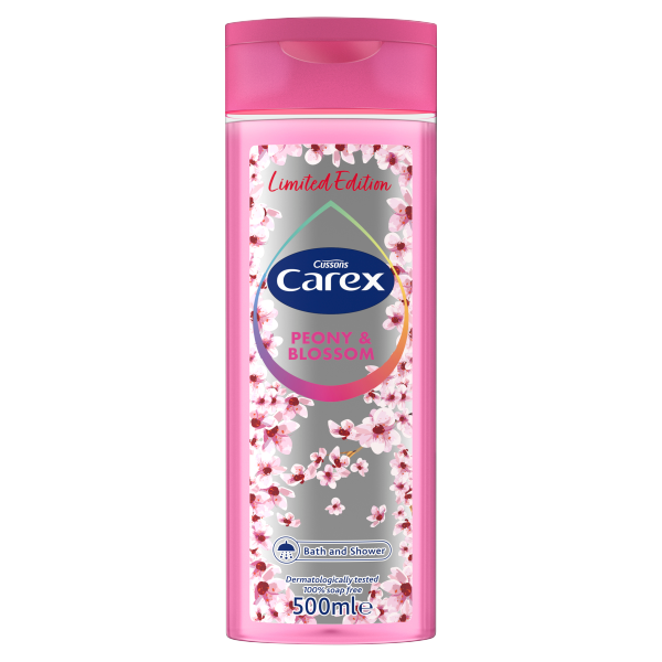 Cussons Carex Limited Edition Peony & Blossom Bath and Shower 500ml | Shop at CC Hair & Beauty UK