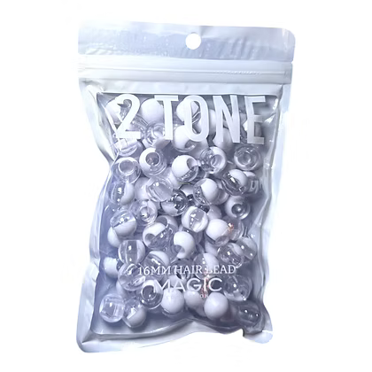 Magic Collection- 16mm ROUND HAIR BEADS - view 2