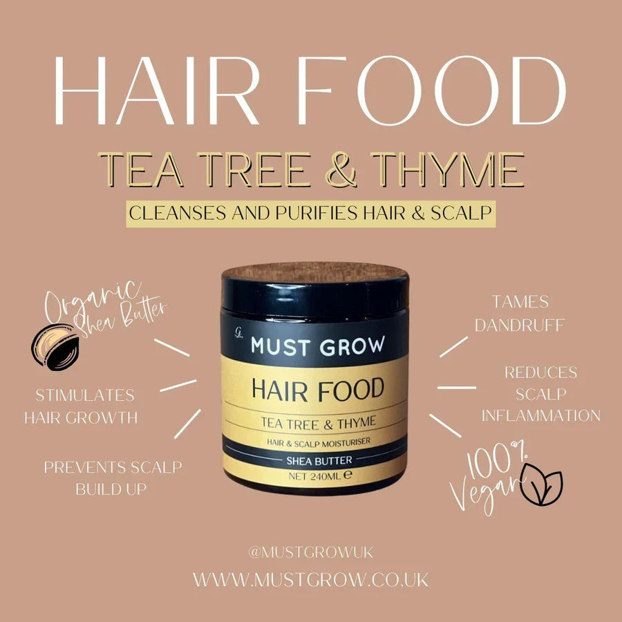 Must Grow Hair Tea Tree & Thyme 240ml - product detail | CC Hair & Beauty